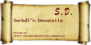Serbán Donatella névjegykártya
